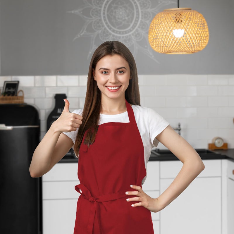 Avalon Kitchen red aprons chef apron for men bbq apron for men aprons bulk - Image 4